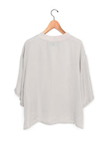 TICCA | TBFS-104 キュプラフィブリルTシャツブラウス / white , beige , khaki(色別注)
