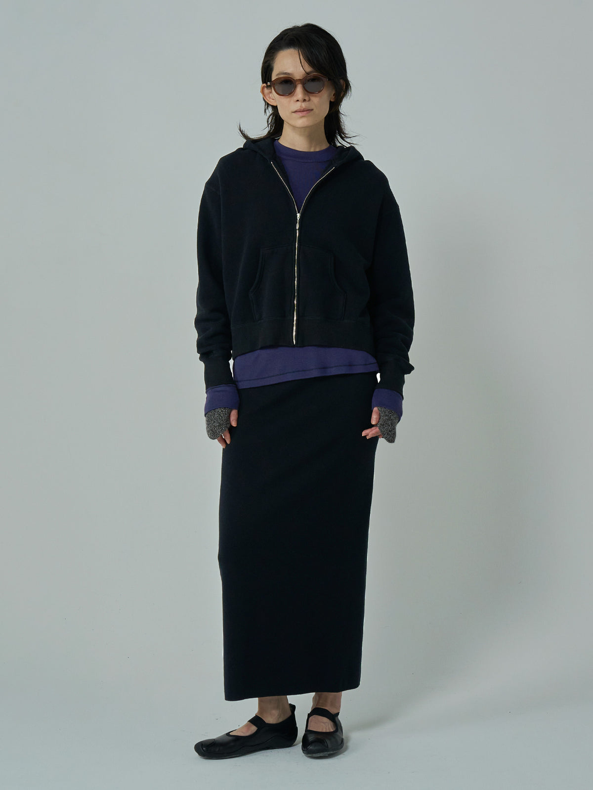 BATONER | 32G SMOOTH WOOL TUBE SKIRT BN-26FL-018