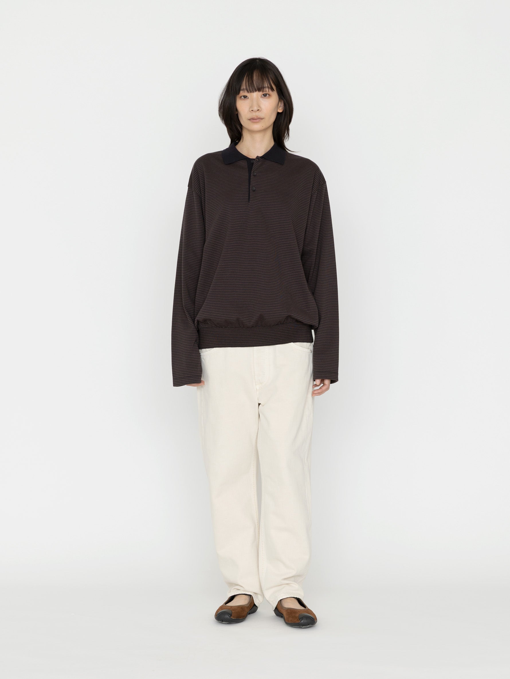 BATONER | BLOWSING POLO LONG SLEEVE T-SHIRT BN-26FL-004