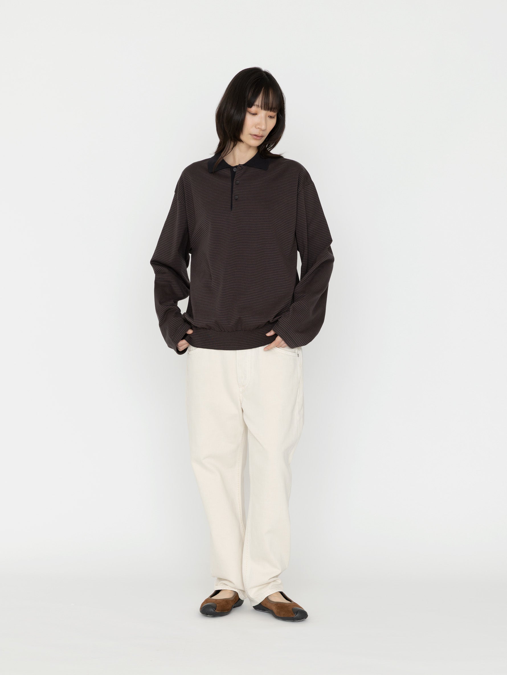 BATONER | BLOWSING POLO LONG SLEEVE T-SHIRT BN-26FL-004