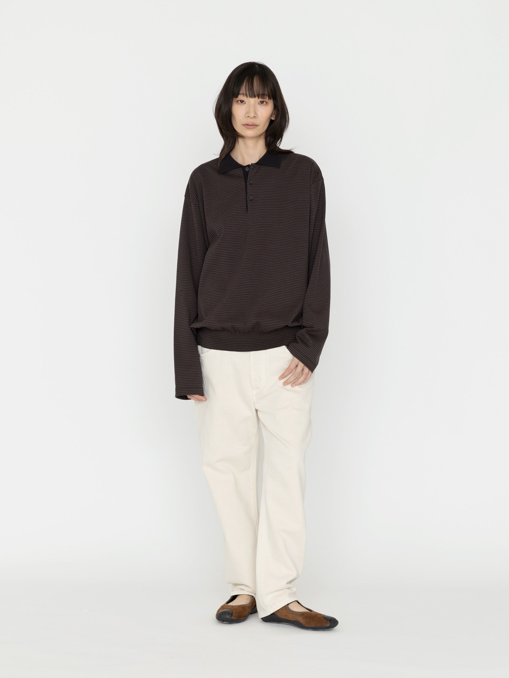 BATONER | BLOWSING POLO LONG SLEEVE T-SHIRT BN-26FL-004
