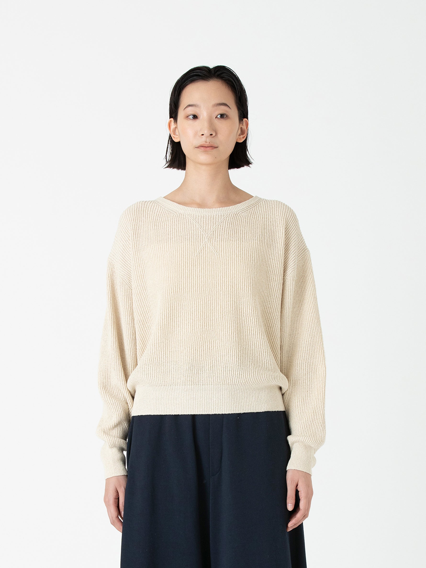 BATONER | SILK RIB CREW NECK BN-24SL-019
