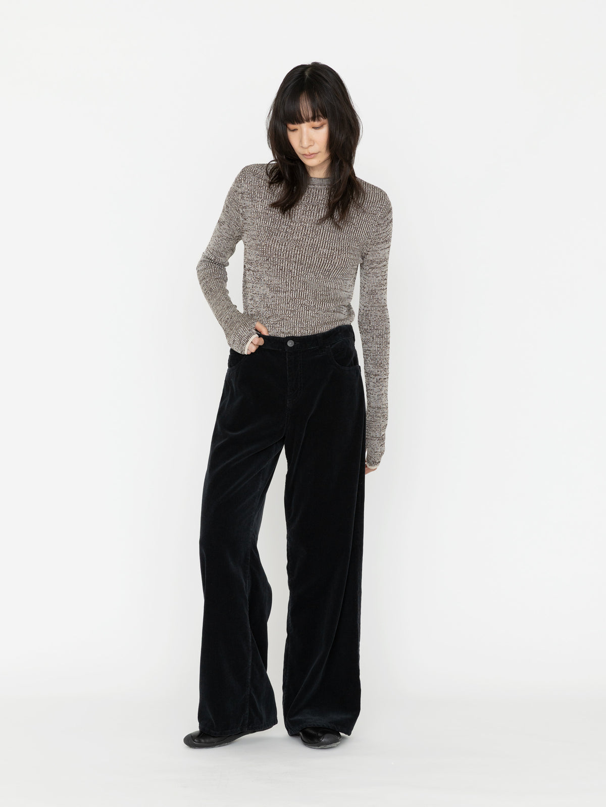 BOWTE | FINX CORDUROY PIECE DYED WIDE PANTS 262-04-0002
