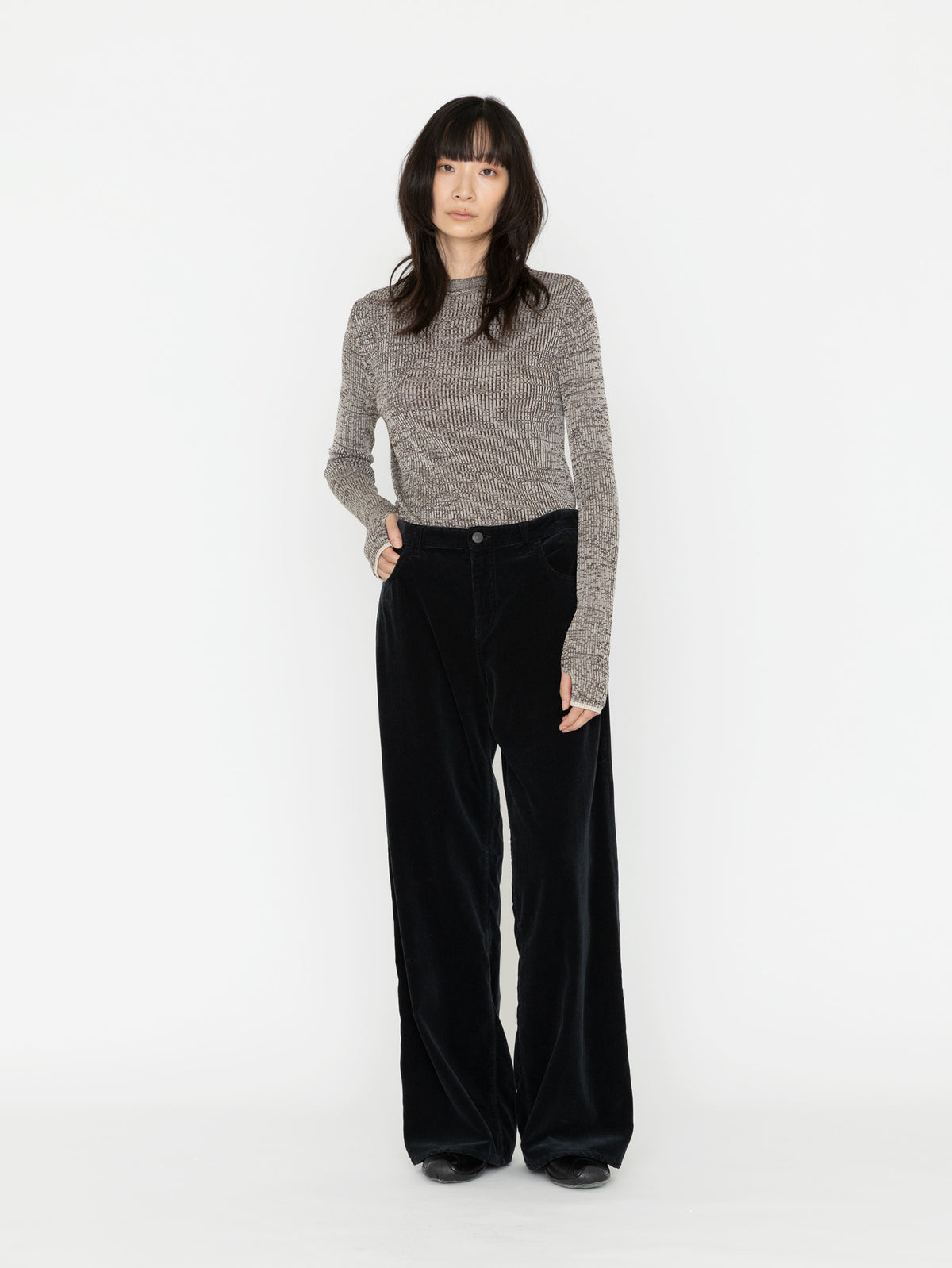 BOWTE | FINX CORDUROY PIECE DYED WIDE PANTS 262-04-0002
