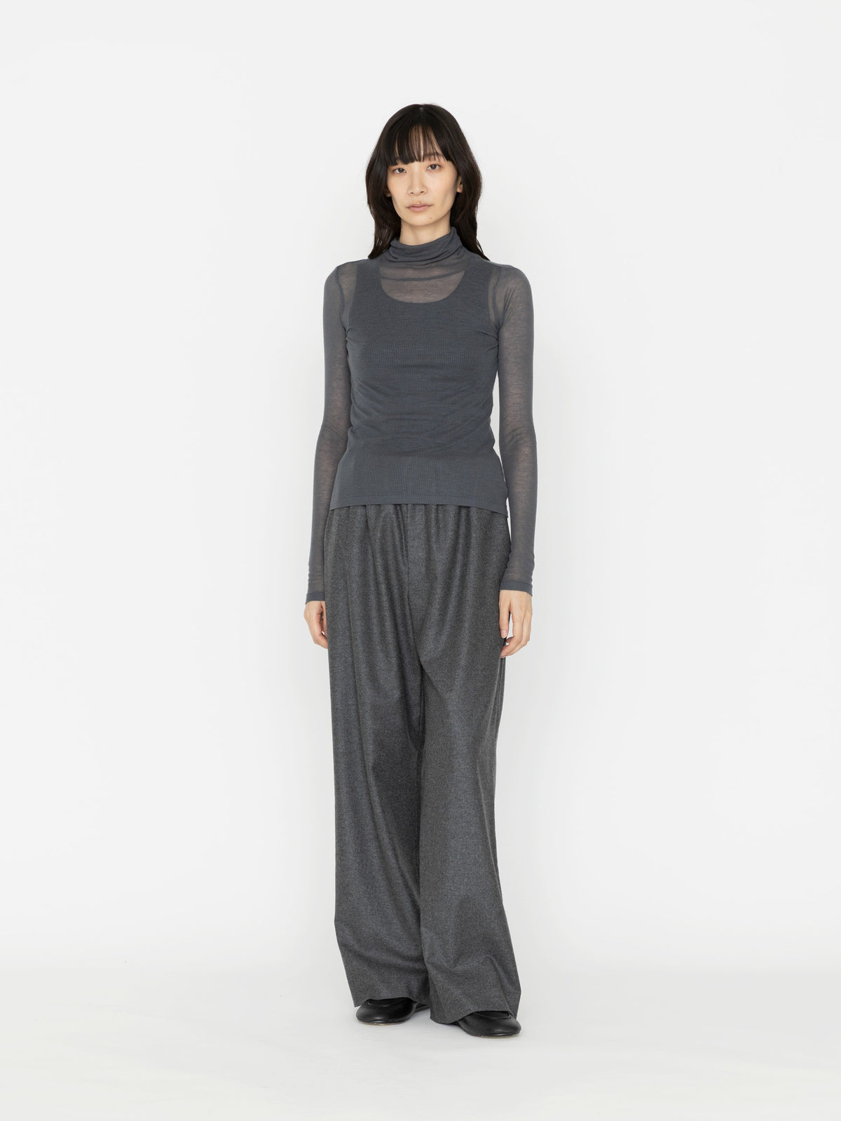 BATONER | MELTY RIB HIGH NECK BN-26FL-008