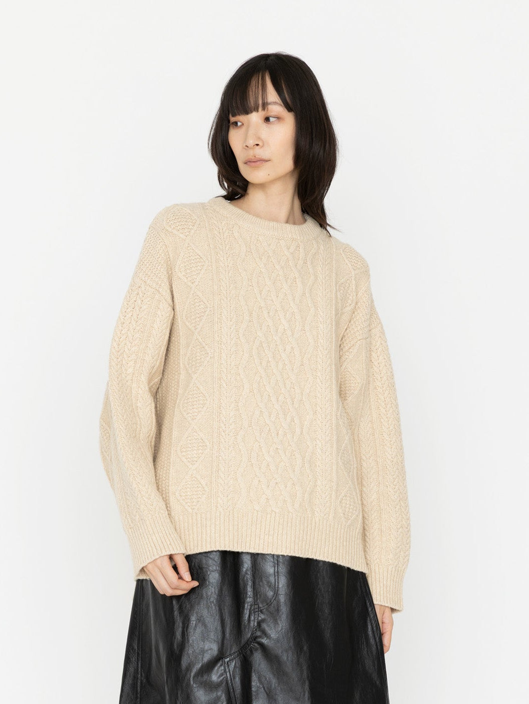 VIOLETTE ROOM | CABLE KNIT PULL OVER VR214422
