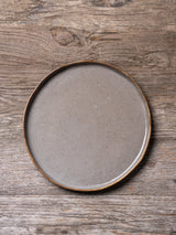 ucacoceramics | serie habiller plat20 グレージュ×金彩大皿