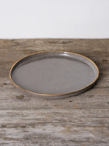 ucacoceramics | serie habiller plat20 グレージュ×金彩大皿