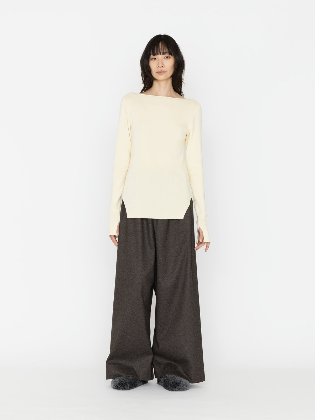 enrica | コットンリブプレーティングニット KNIT276