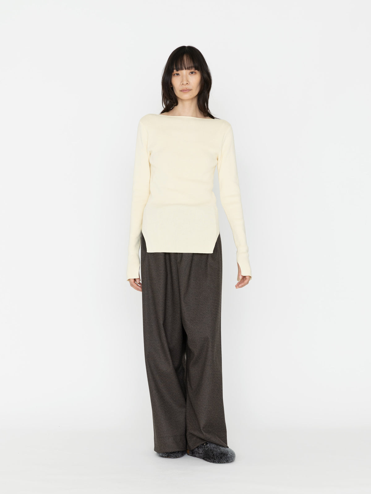 enrica | コットンリブプレーティングニット KNIT276