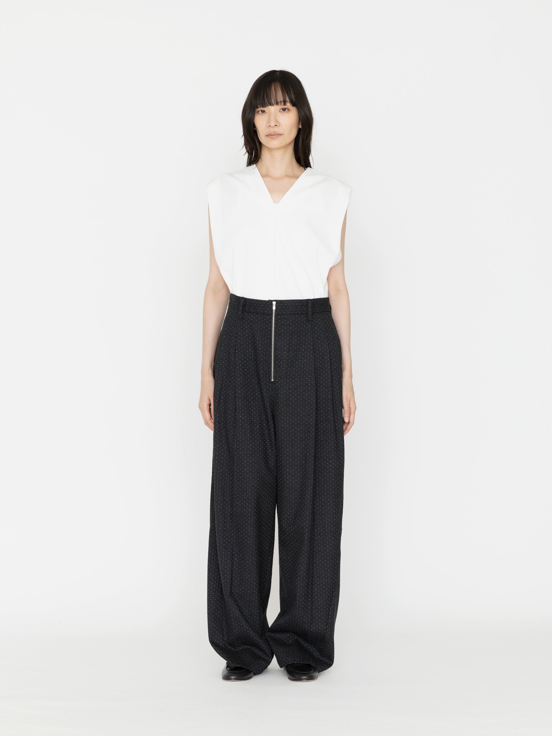 TanC TOKYO | ZIP FRONT DOT SLACKS TC26B-018