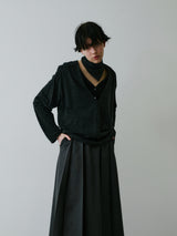 GGG | Deep V Neck Long Sleeve Pull Over with Stole 02-01-1757