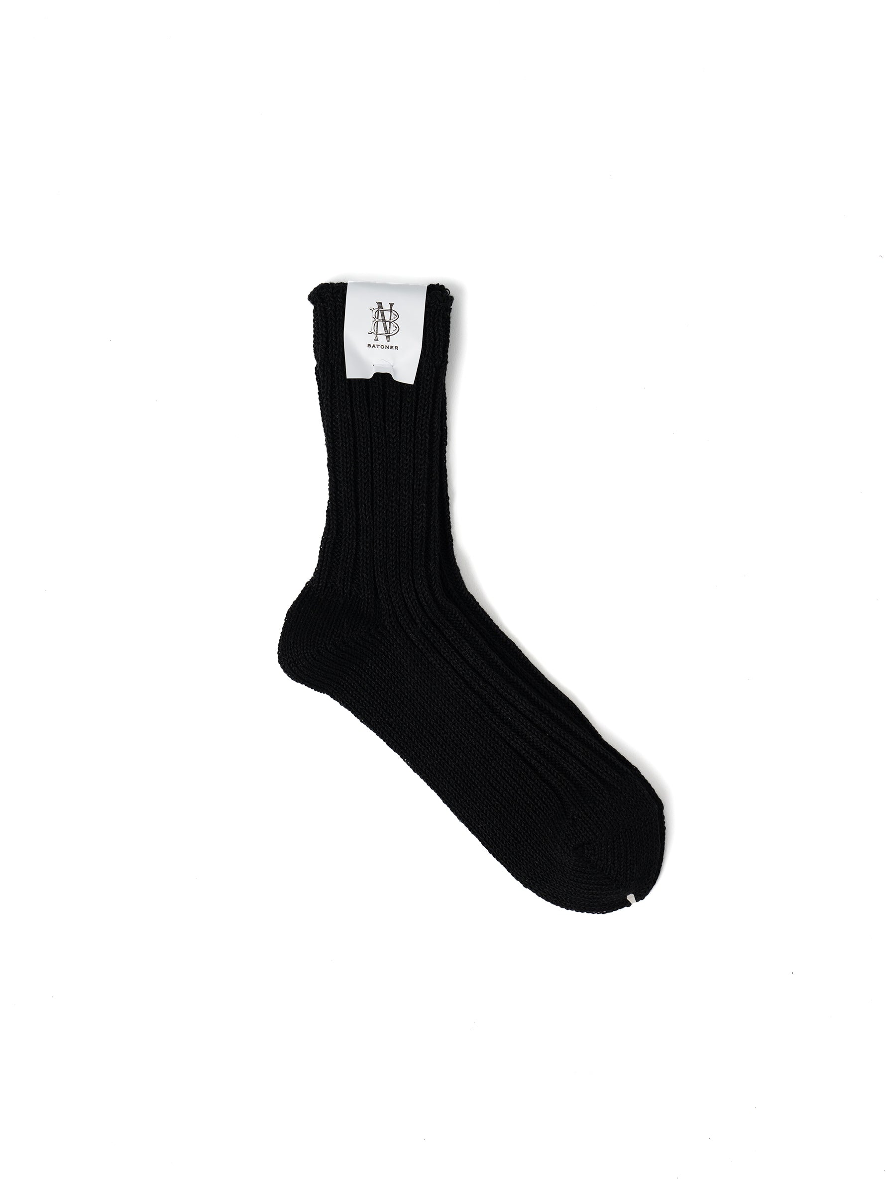 BATONER | WIDE RIB LINEN SOCKS BN-25SI-002