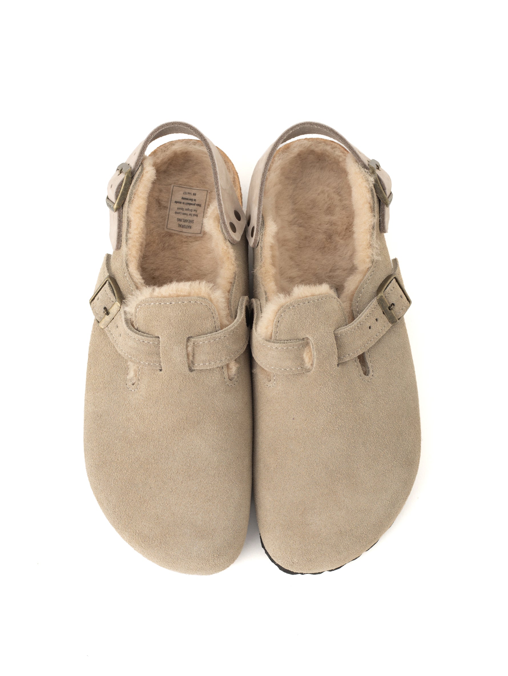 BIRKENSTOCK | トキオシアリングスエードファーサンダル Tokio Shearling LEVE Taupe LAF 1028349