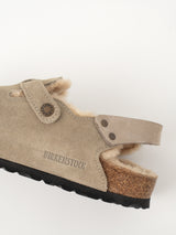 BIRKENSTOCK | トキオシアリングスエードファーサンダル Tokio Shearling LEVE Taupe LAF 1028349