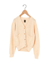 BATONER | ウォッシュド ハイカウント リネン Vネック カーディガン