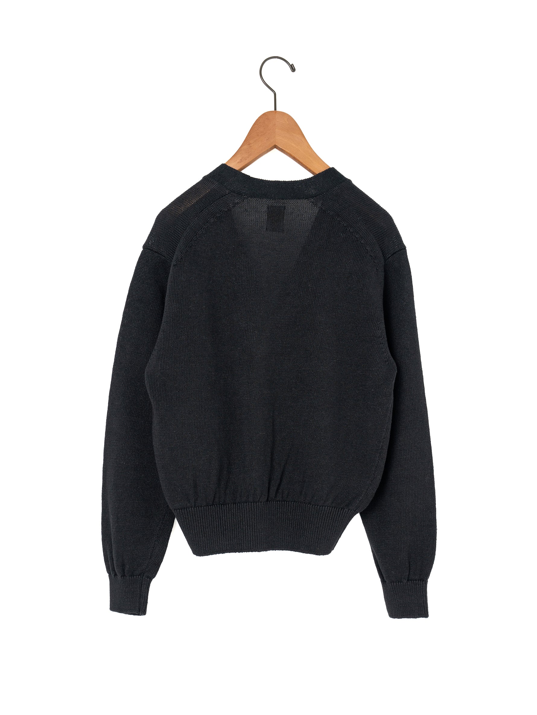 BATONER | WASHED HIGH COUNT LINEN V NECK CARDIGANBN-25SL-021