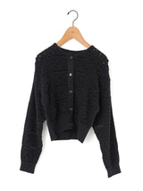 BATONER | グラッシー レース クルーネック カーディガン