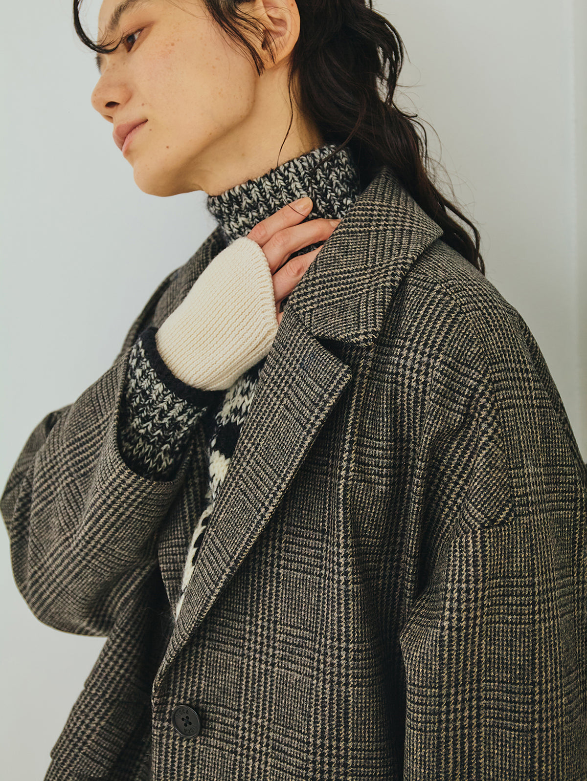 TICCA | チェックジャケコート TBEA-521 grey check(別注商品)