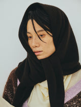 ASAUCE MELER | シームレス トライアングル カシミヤニットストール AM25F-ST205