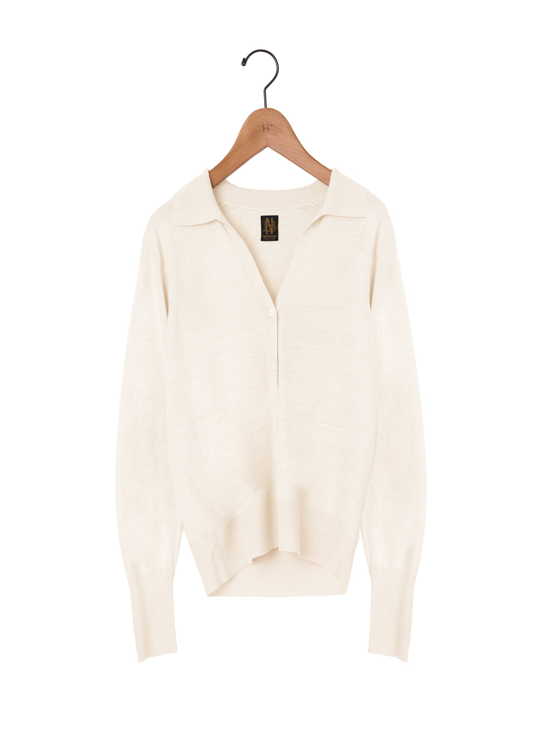 BATONER | REVIVAL SOFT SILK POLO CARDIGAN BN-26SL-034