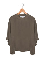 TICCA | TBFS-104 キュプラフィブリルTシャツブラウス / white , beige , khaki(色別注)