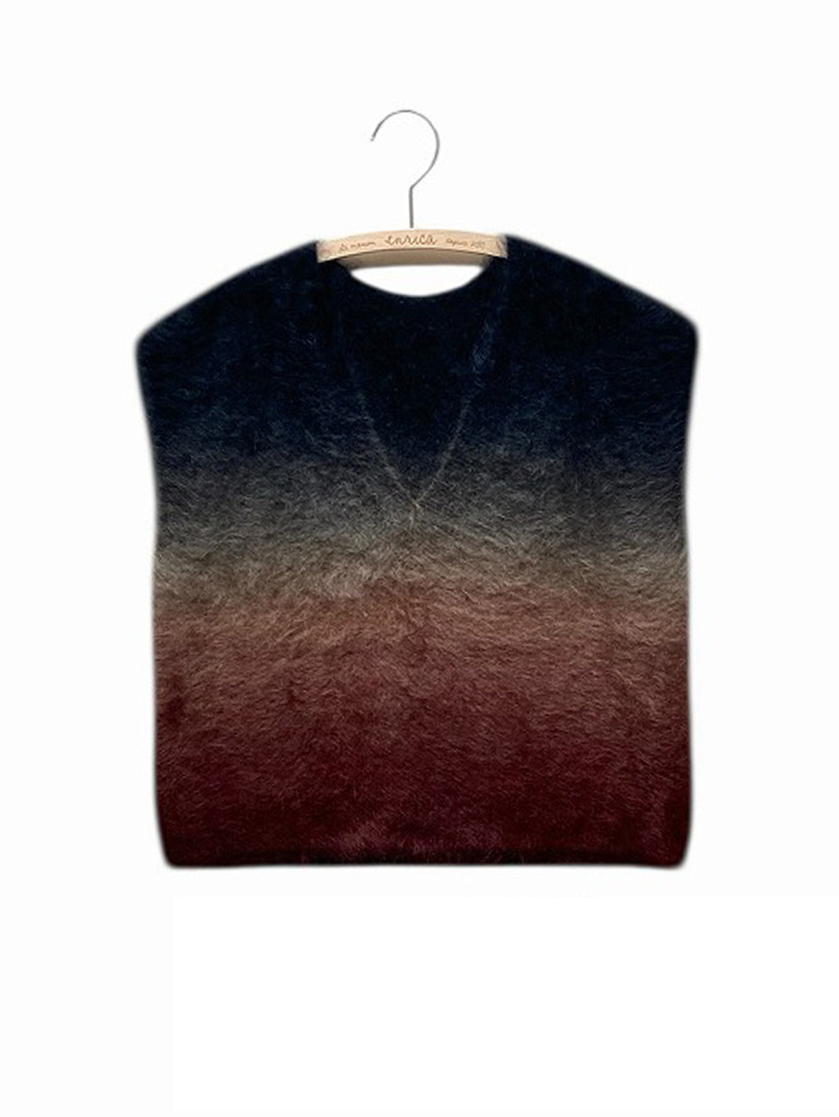 enrica | カシミヤシャギーグラデーションVネックニットベスト KNIT149-1