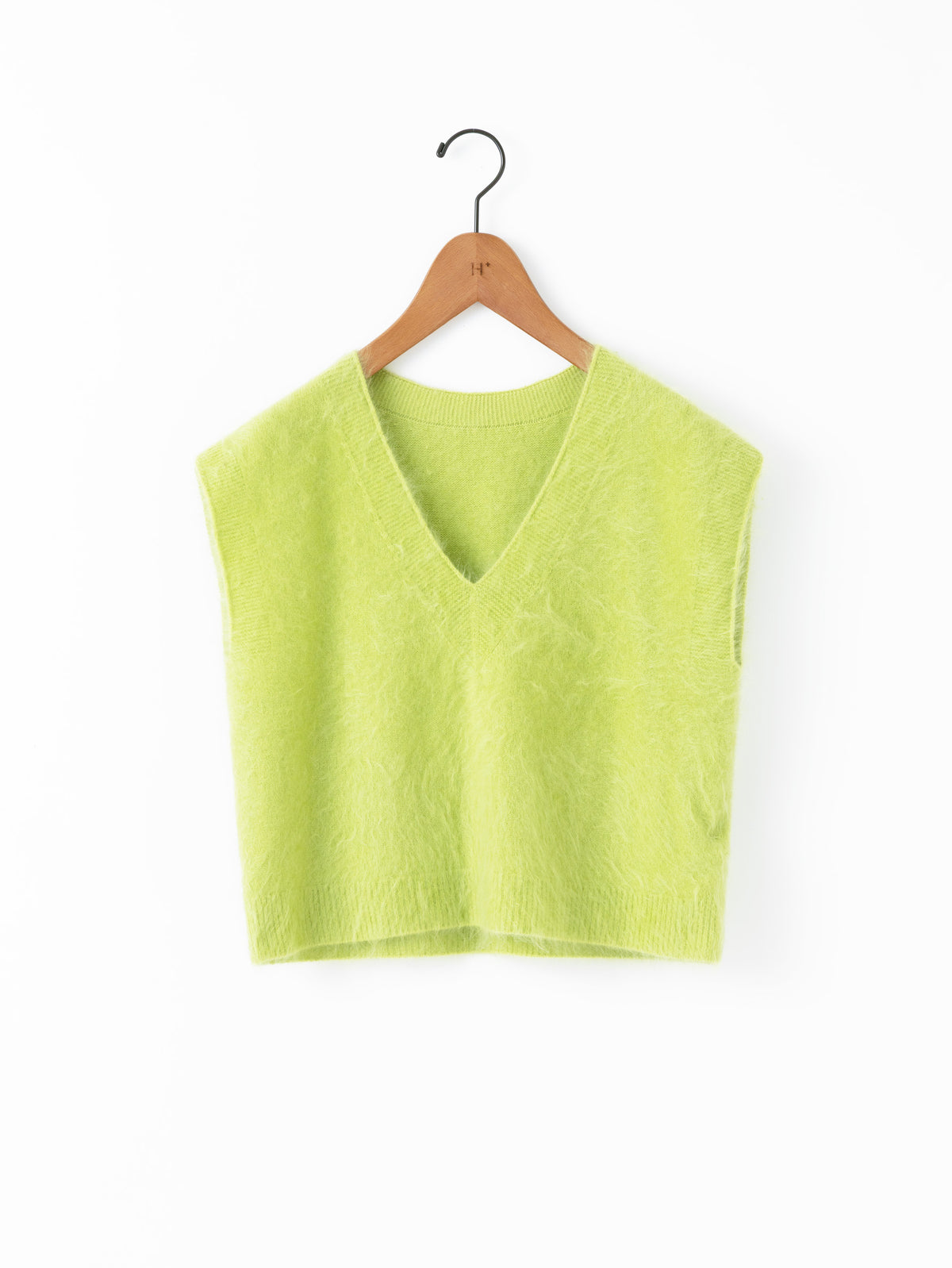 enrica | カシミヤシャギーVネックニットベスト KNIT149