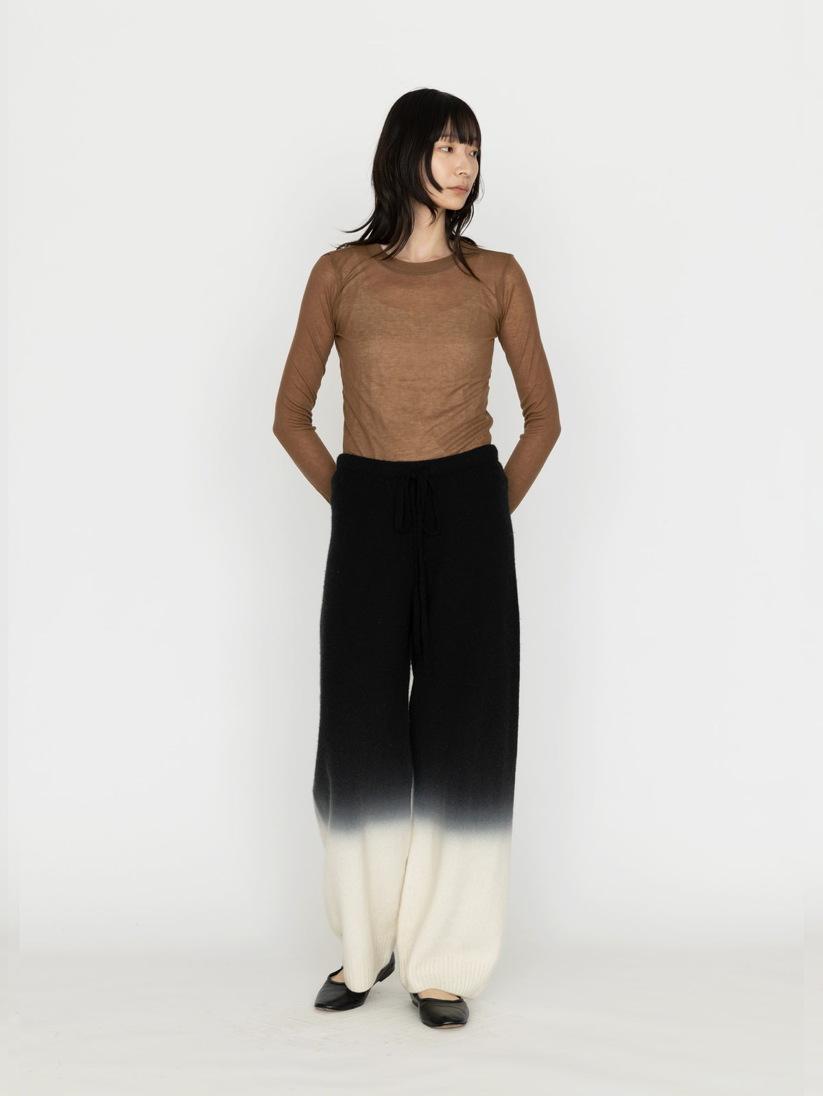 enrica | 天竺編みウールニットパンツ KNIT285-1