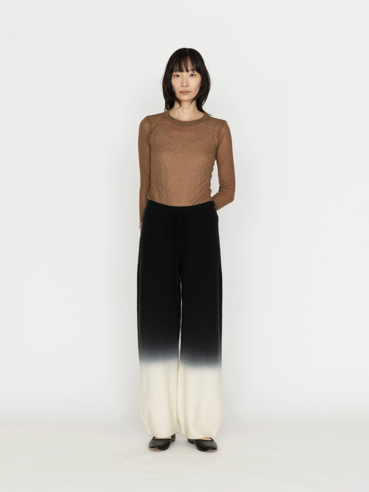 enrica | 天竺編みウールニットパンツ KNIT285-1