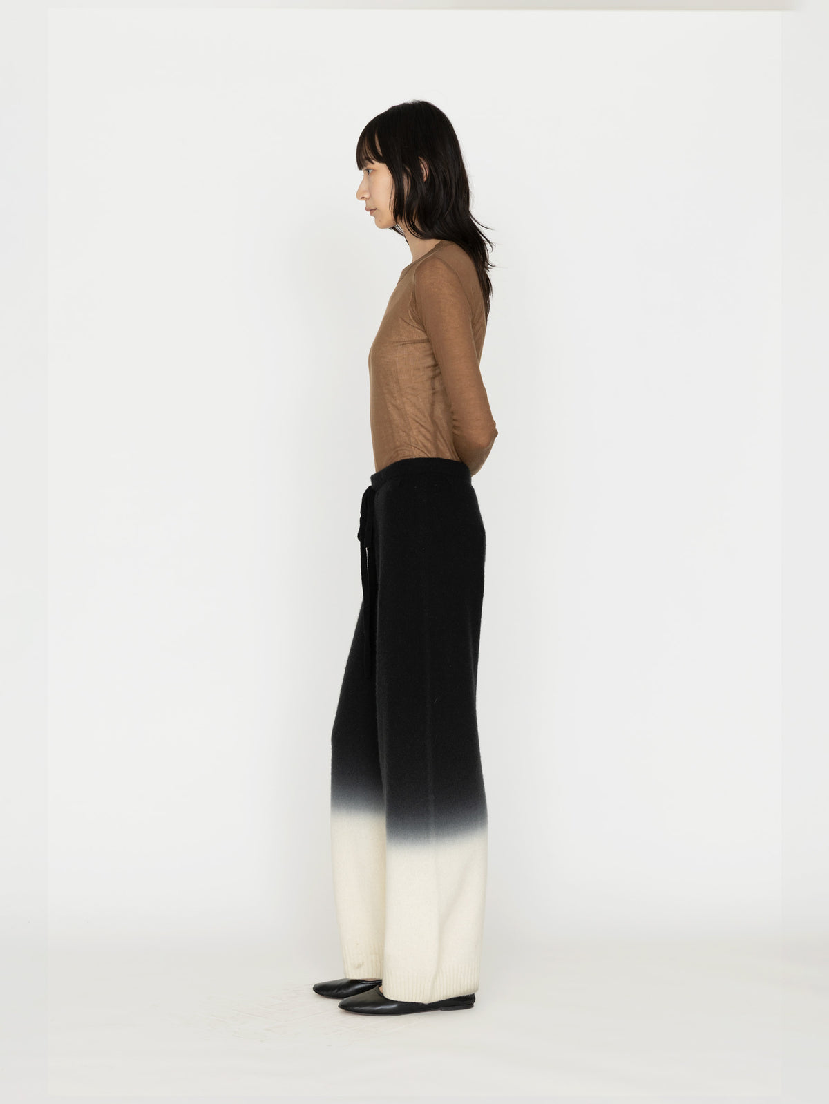 enrica | 天竺編みウールニットパンツ KNIT285-1