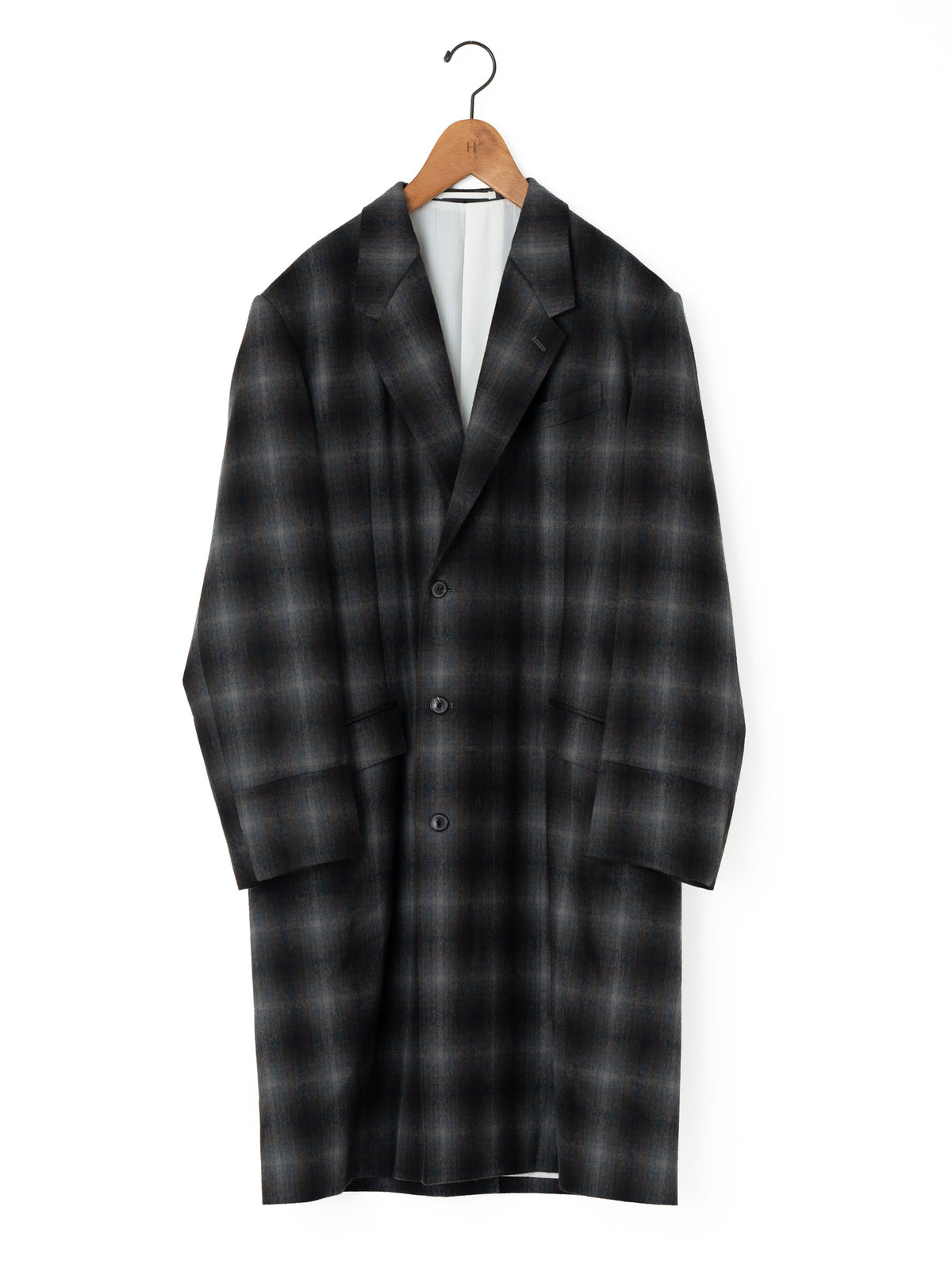 BOWTE | ITALIAN FABRIC OMBRE CHECK TAILORED COAT 262-07-0002