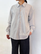 KURO | QUIET STRIPE PIPING SHIRT 964253