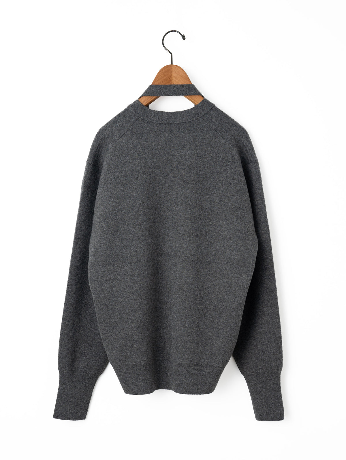 BOWTE | WOOL CASHMERE MELANGE BOW TIE V NECK KNIT 262-03-0005