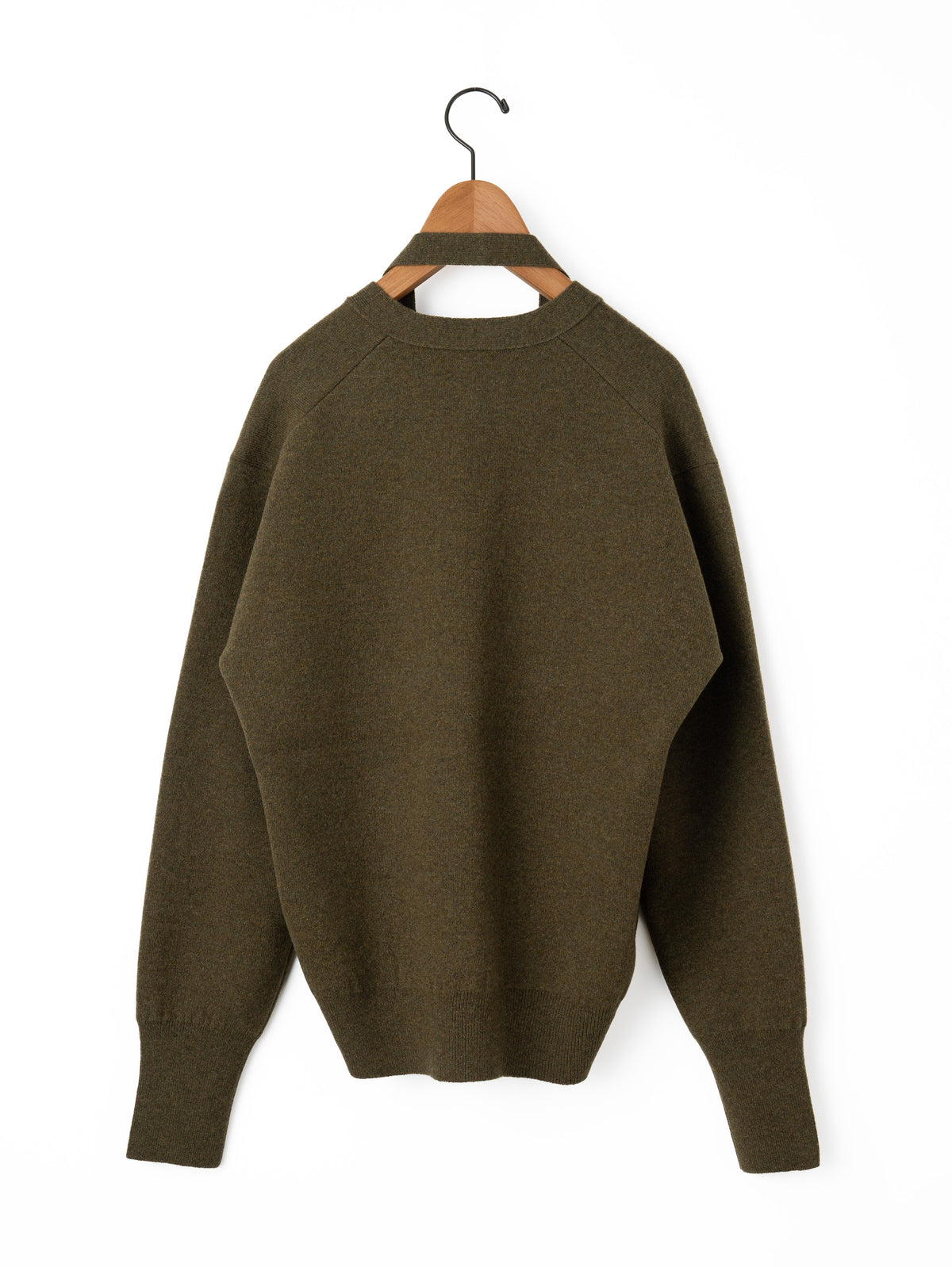 BOWTE | WOOL CASHMERE MELANGE BOW TIE V NECK KNIT 262-03-0005