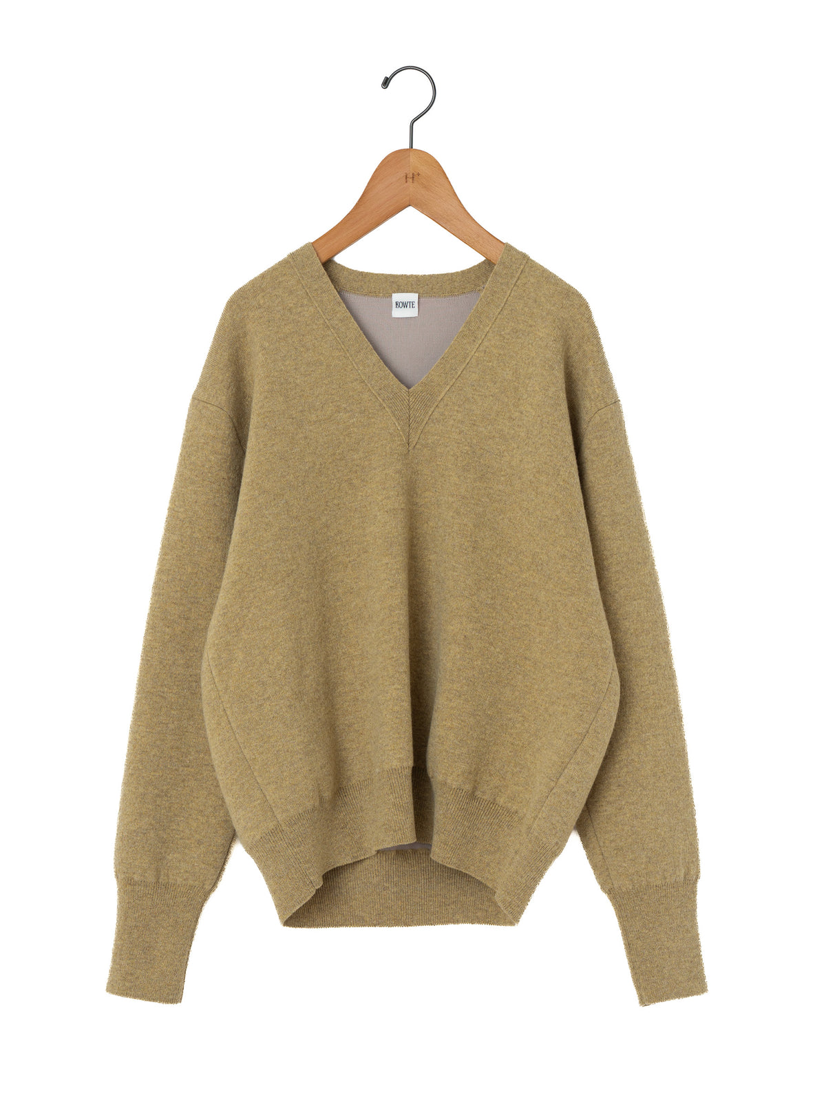 BOWTE | WOOL CASHMERE MELANGE BOW TIE V NECK KNIT 262-03-0005