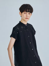 TICCA |TBFS-123 レースフレンチワンピース / navy , khaki(色別注)