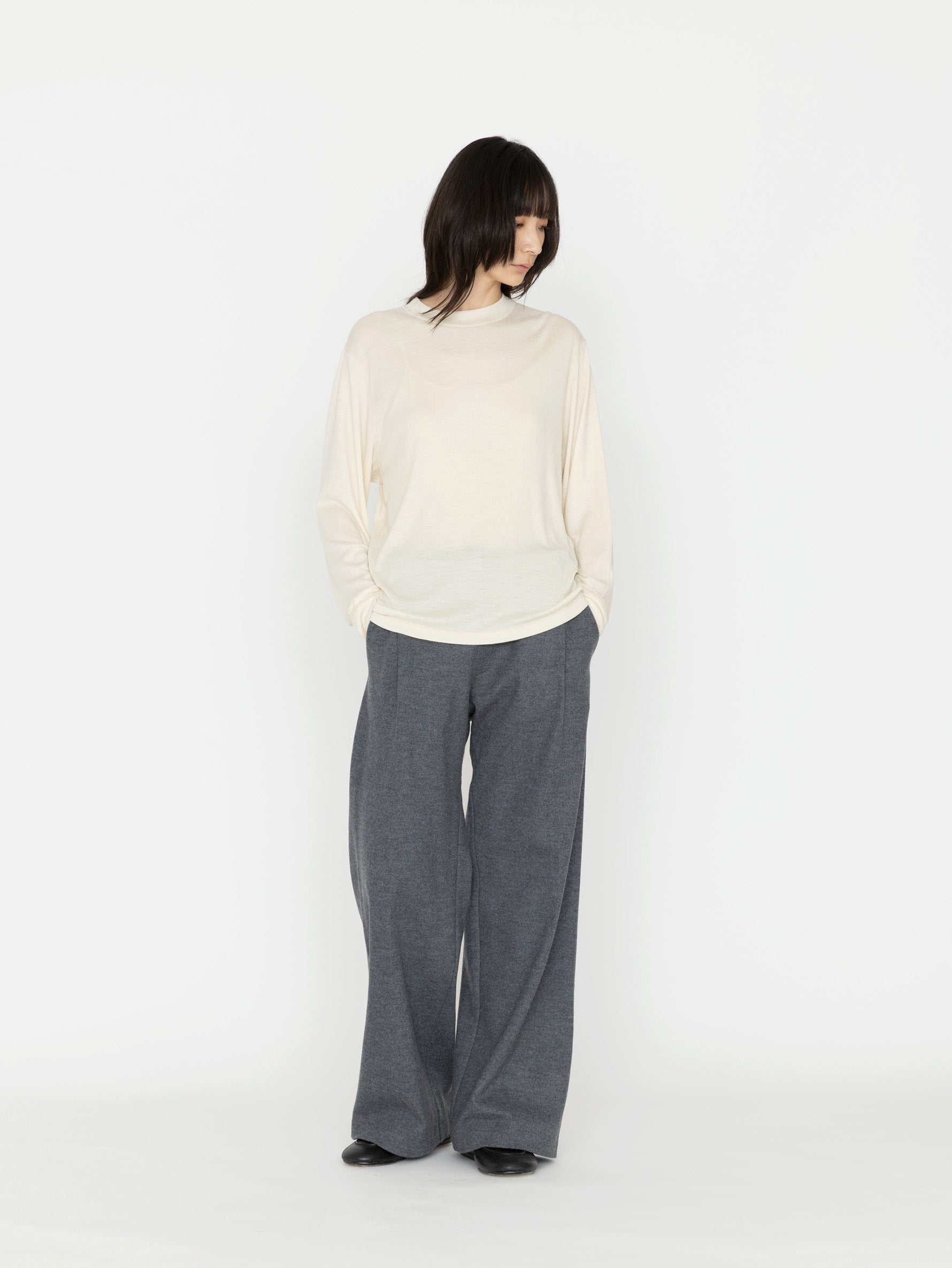 GGG | Comfort Super 140's Wooll Rib Crew Neck Lomg Sleeve T 02-01-1958