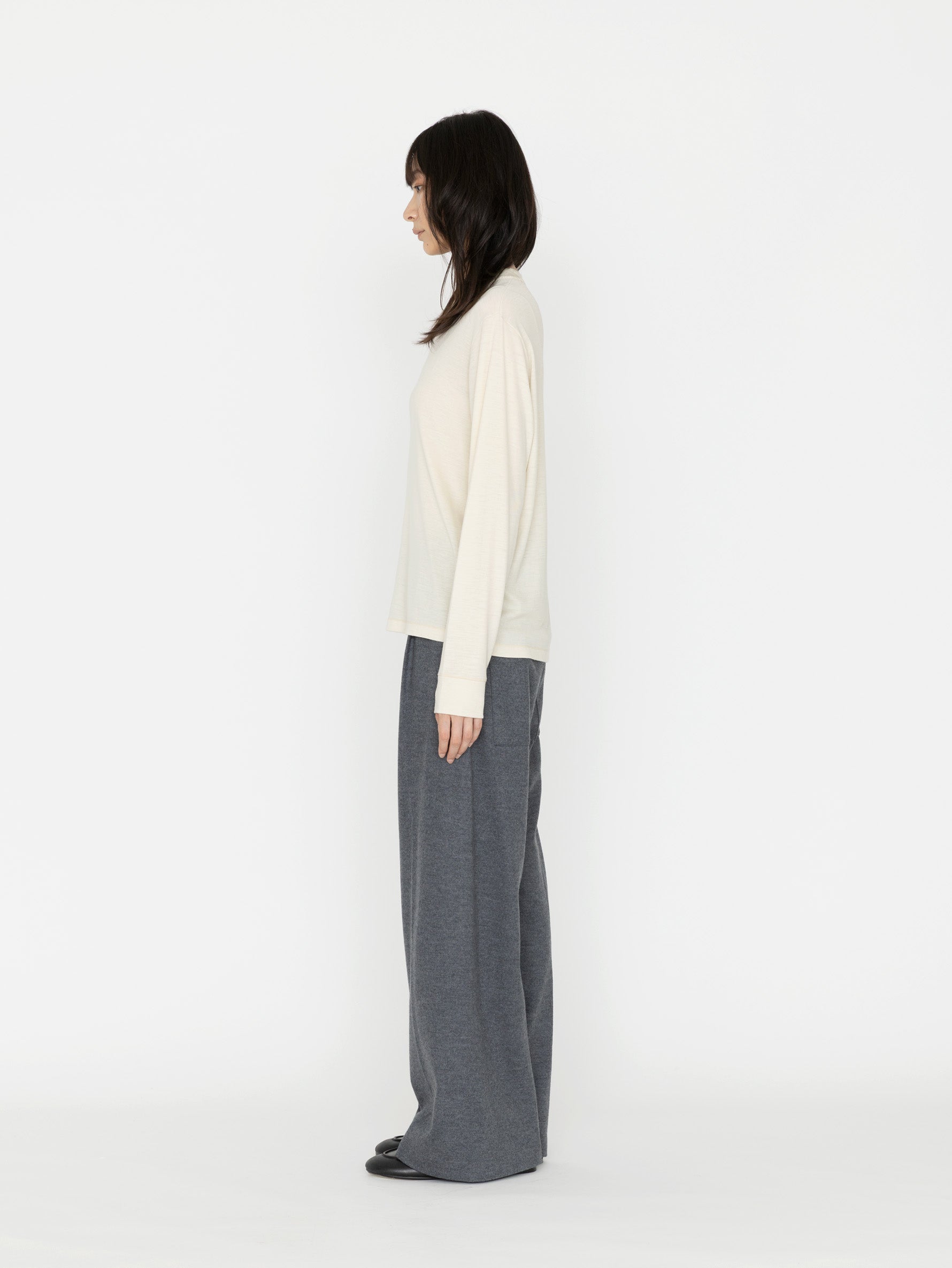 GGG | Comfort Super 140's Wooll Rib Crew Neck Lomg Sleeve T 02-01-1958