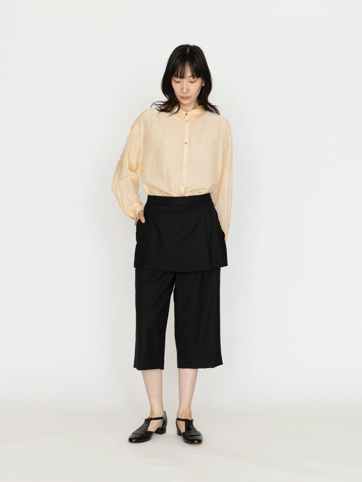 SEEALL | LAYERED KNEE PANTS SAW61 PT102