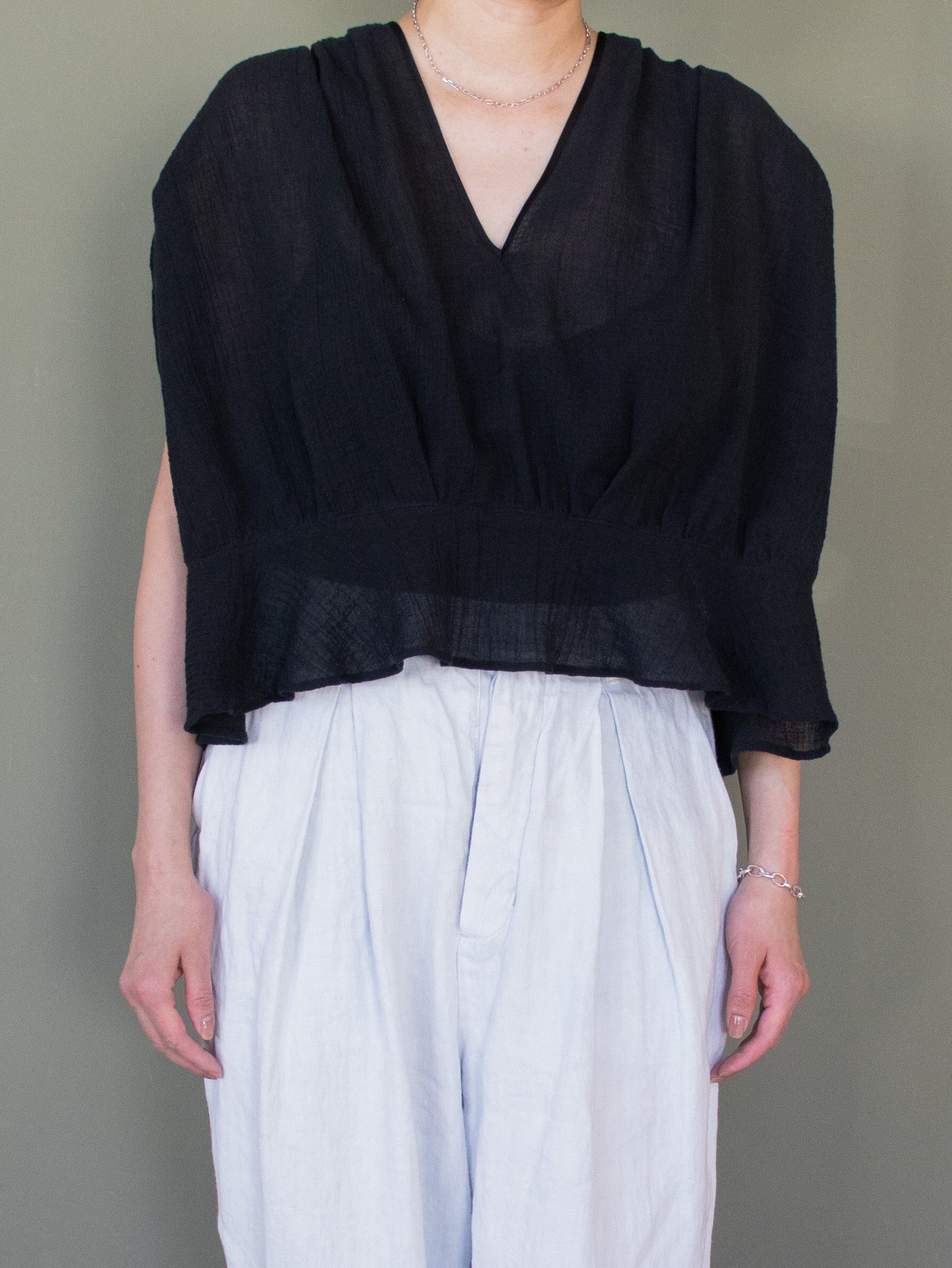enrica | コットンWAVY Vネックトップス TOPS146