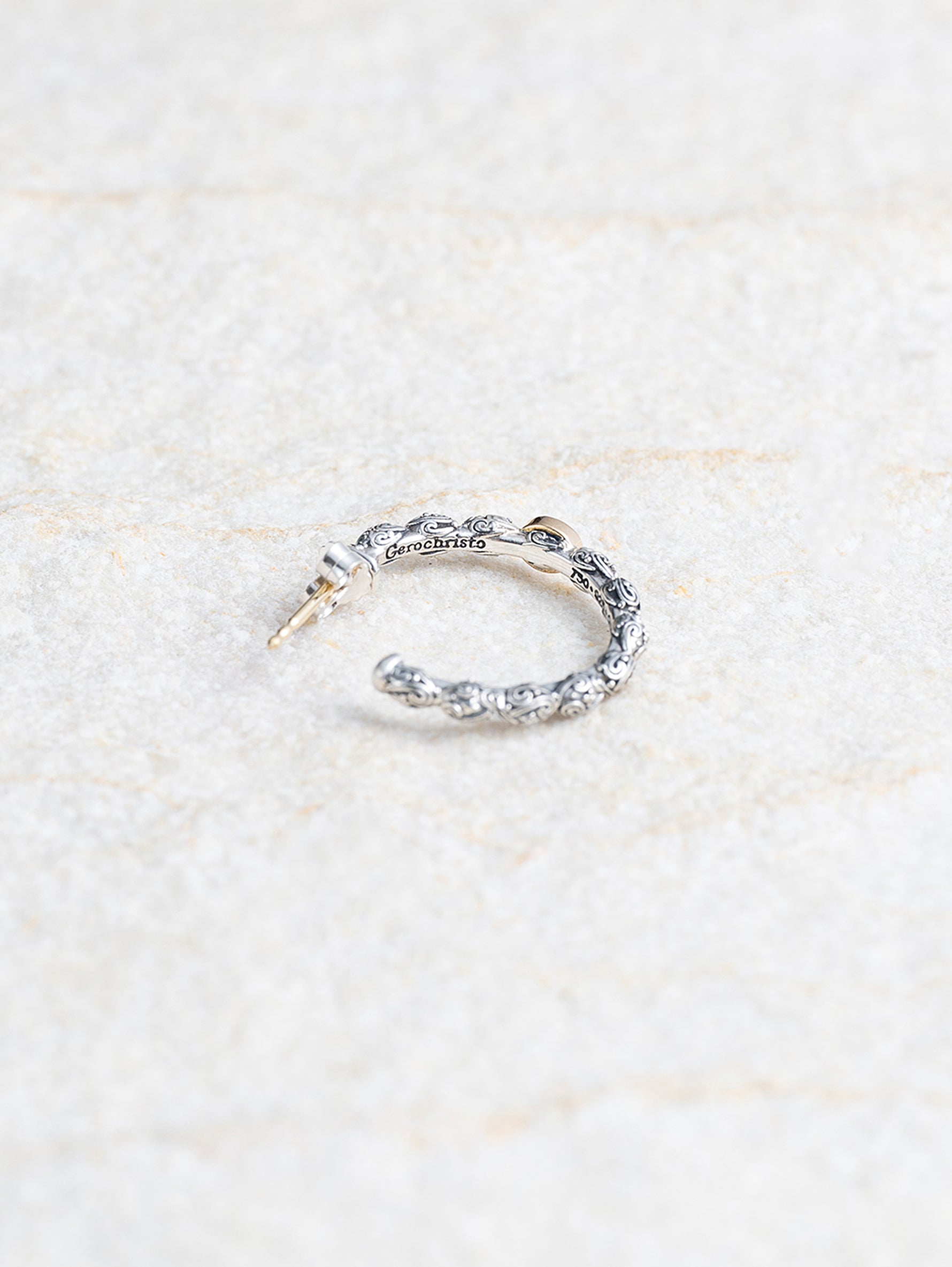 GEROCHRISTO | Sapphire Stone Hoop Pierce
