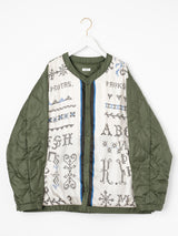 manipuri | <ミリタリージャケットUNISEX>リバーシブル クロスステッチバンダナ