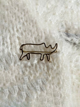 Miriam Nori  | spilla/broach/ spilla rinoceronte a cornice