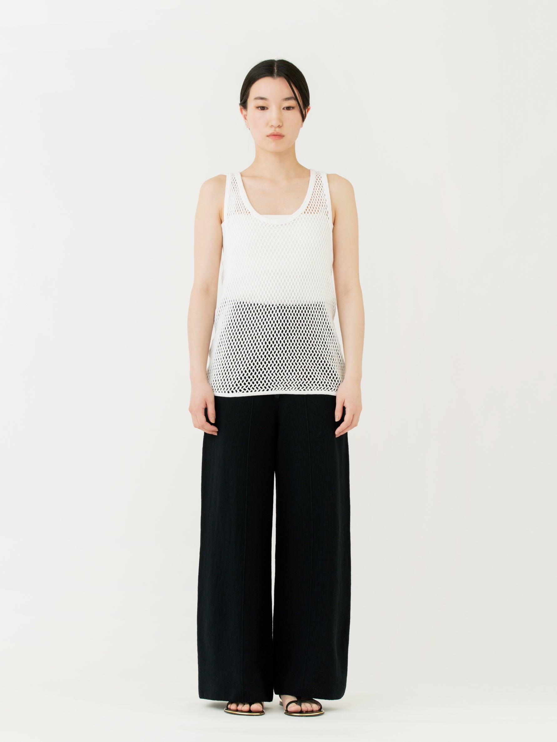TanC TOKYO | メッシュレイヤーバッククロストップ