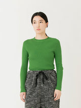 BATONER | リブニットクルーネックトップ