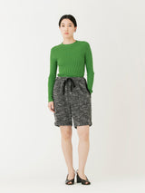 BATONER | リブニットクルーネックトップ