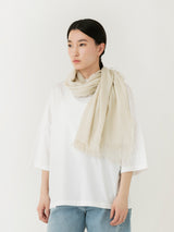 ASAUCE MELER | リネンモダールシルクメランジュソリッドスクエアストール