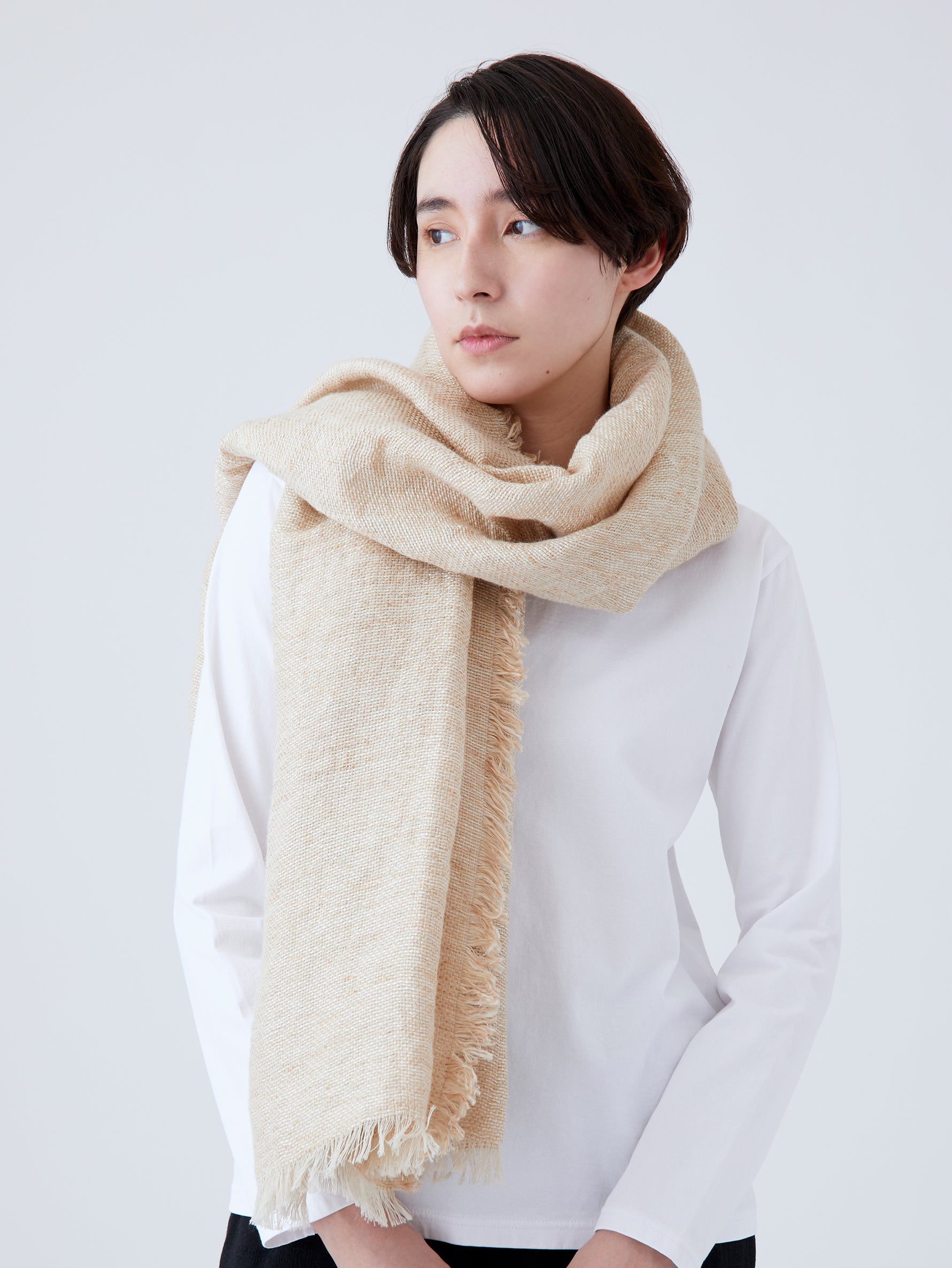 ASAUCE MELER Organic Linen Square Stole - 通販 - www.gdeteam.com