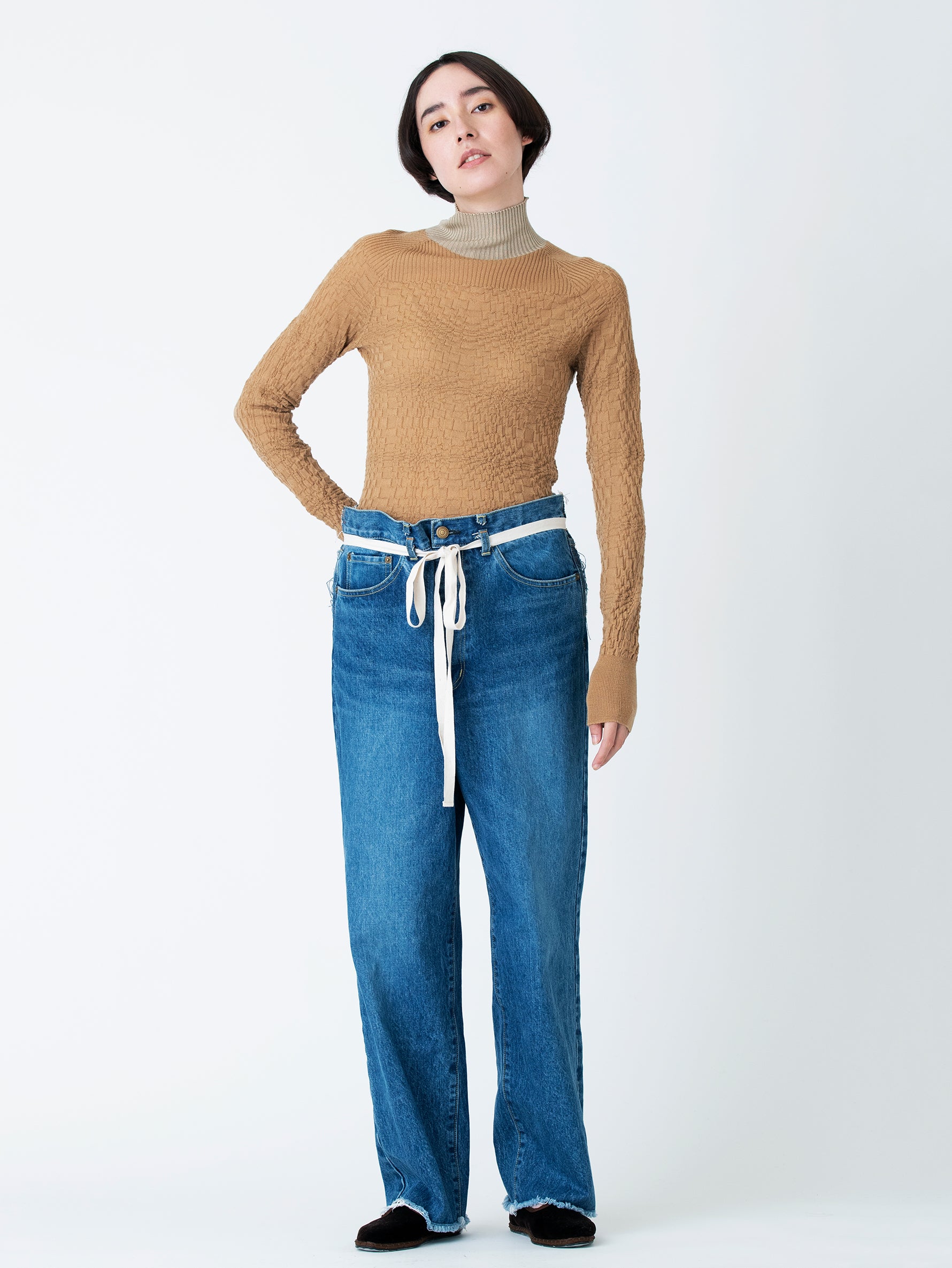 usedig ユーズディッグ デニムデフォルメーションパンツ